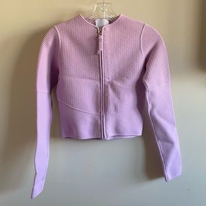Pink Purple Zip Up Long Sleeve Jacket